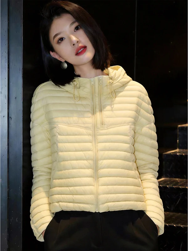 

Stylish Thickened down Cotton Jacket Women's Loose Fit Warmth Korean Version Short Coat with Hood Straight Tube Style Long Sl...