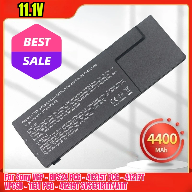 

11.1V 4400mAh Laptop Computer Batteries for Sony VGP BPS24 PCG - 41215T PCG - 41217T VPCSD 113T PCG 41219T SVS131B11T/A11T