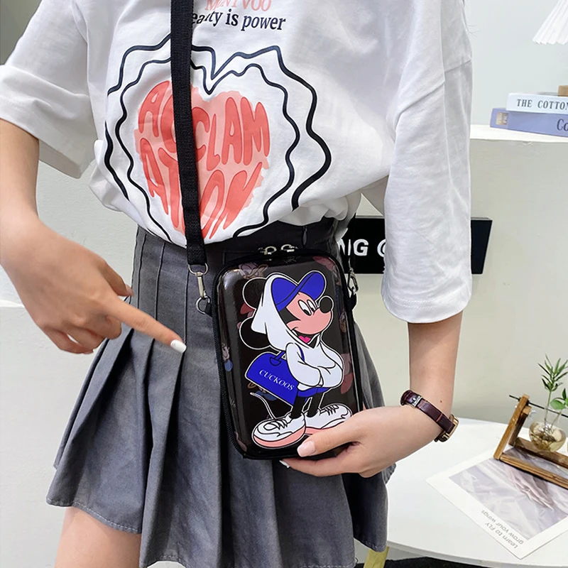 Disney Mickey Mouse Messenger bag Children's Crossbody Bags Cartoon Mickey Minnie Mouse Children Shoulder Bag Boy Girl Bag Gift