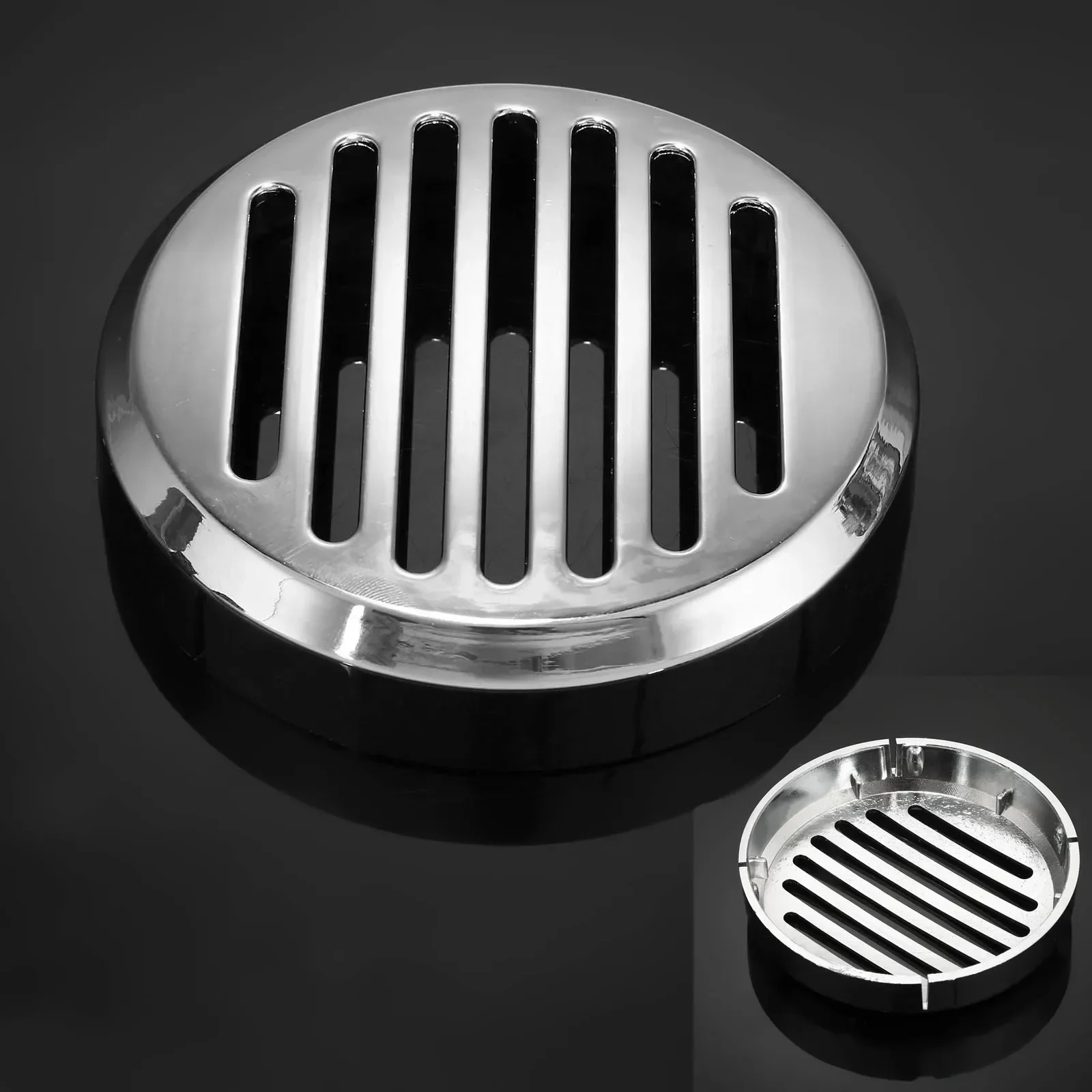 دراجة نارية 3.5 مللي متر القرن كروم مستديرة مشقوق مصبغة آلة تنبيه السيارة غطاء صالح لهوندا الظل VT1100/750/600 VTX1300C1800C VT VF750