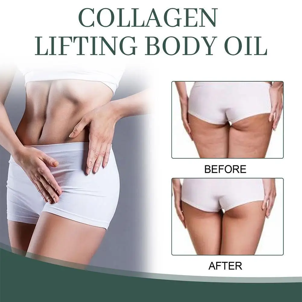 Collagen Lifting Body Oil Tightening Breast Buttock Stomach Thigh Upper Arm Nourishing Hydrating Massage Essential Oil Skin Care