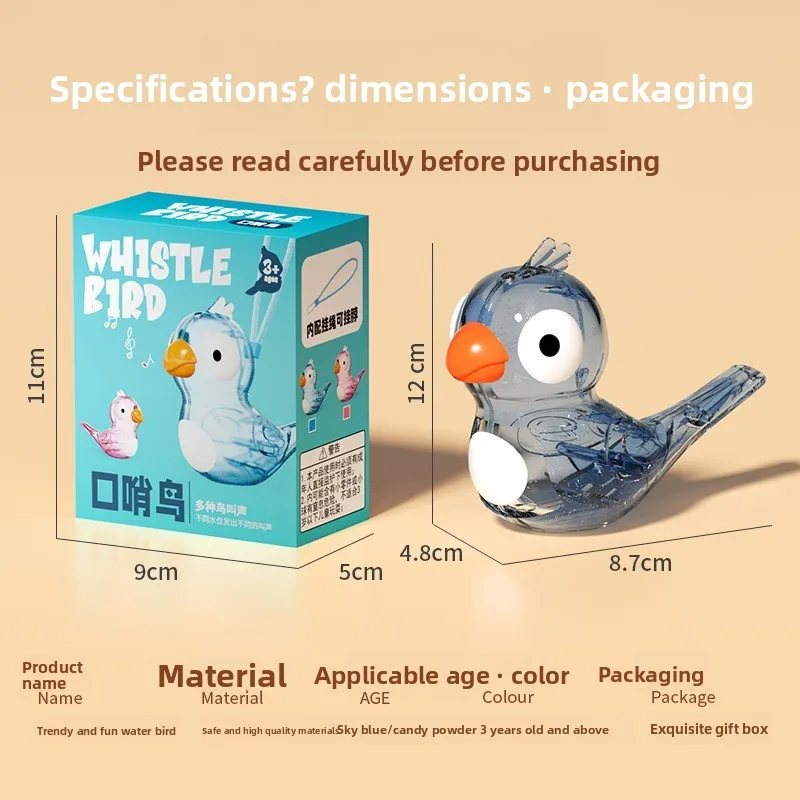 Dziecięce gwizdki wodne z wodą, przezroczyste gwizdki dziecięce, instrumenty muzyczne, gwizdki, sprzedaż hurtowa