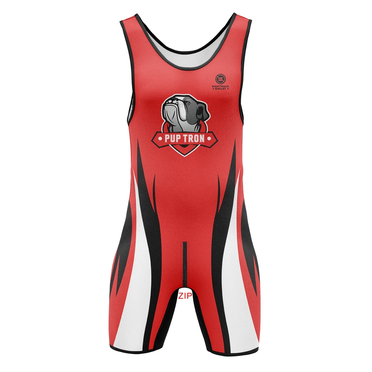 Mens Singlets Zipper Front Back PUP TRON SexyMan Sleepwear Bodysuits RT Wrestling One-Piece Undershirts Powerlifting Sleeveless