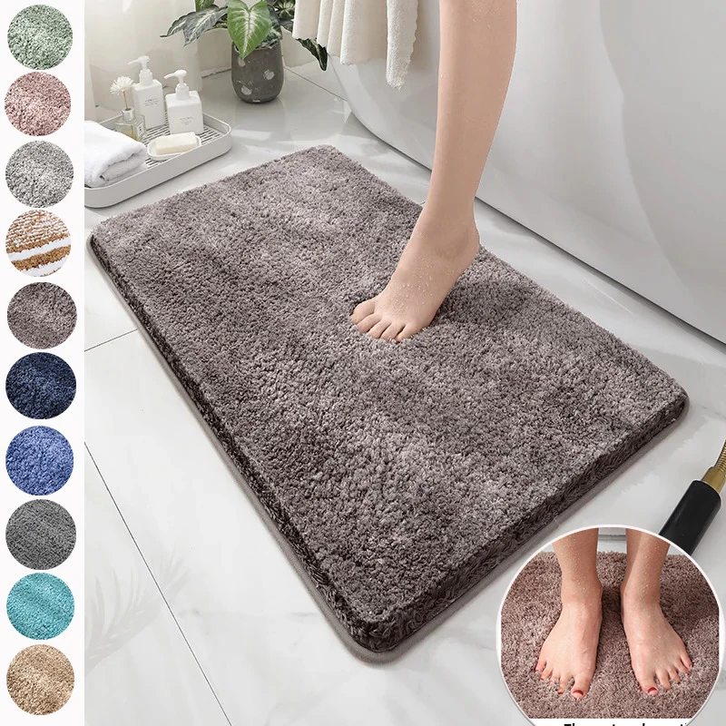 Soft Bathroom Carpet Non Slip Floor Mat Super Comfortable Absorbent Ultra-fine Fiber Foot Mat Suitable for Bathroom Living Room