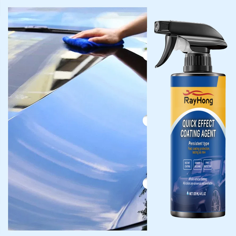 120ml Car Coating Hydrophobic Protection Car Polishing Maintenance Spray Quick-Dry Anti-Fogging Protection Agent for Car Polishi