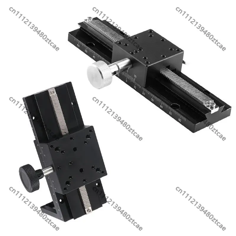 Dovetail Groove Long Travel Manual Z Axis Lift Slide Table, Gear Rack Driven Fine Tuning Displacement Platform series L25/L60