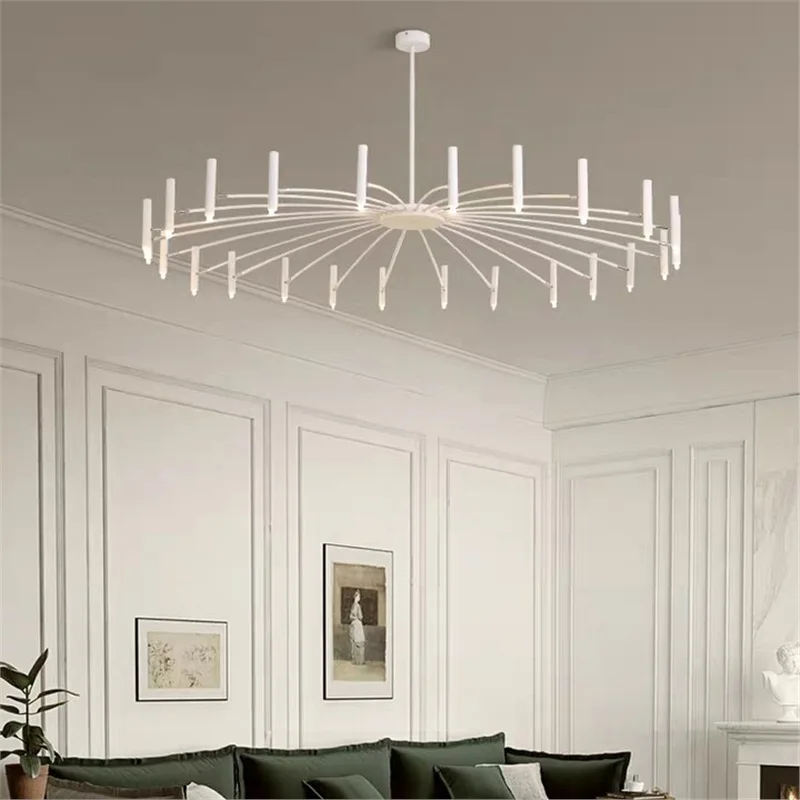 Nordic Sputnik Firework Chandelier LED Gold Black Chandelier For Living Room Bedroom Kitchen Interior Large Ceiling Lighting