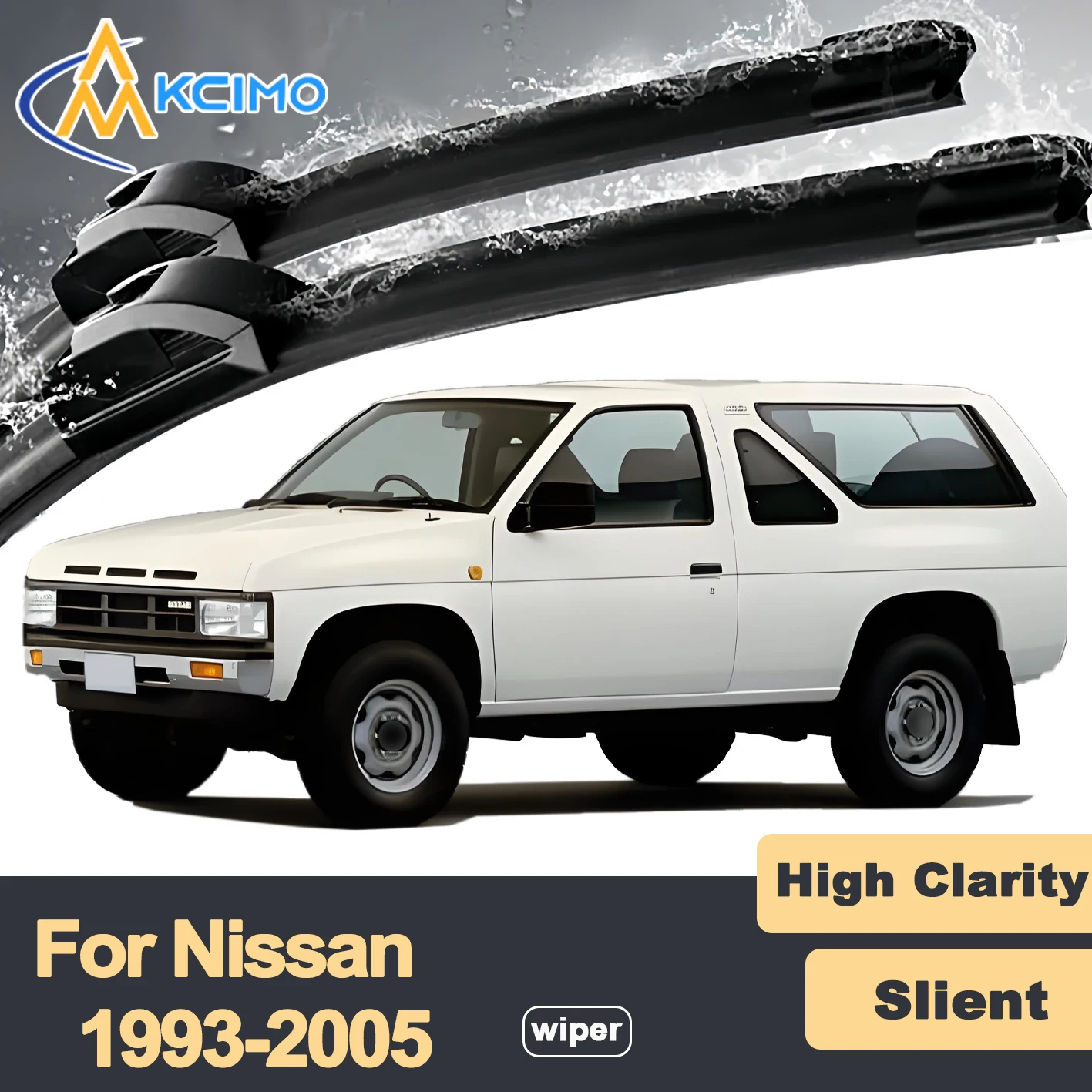 

Premium Rubber Durable Silent Windshield Wiper Blades 2pcs for Nissan Terrano II R20 1993-2005 Front Wiper Blades Set