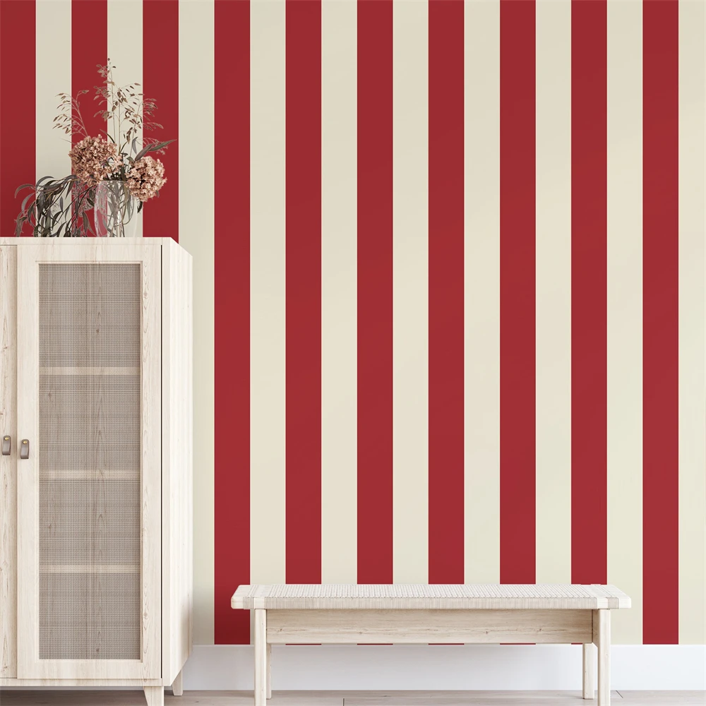 Custom Internet cafe wallpaper karaoke bar KTV exclusive red and black vertical stripes hair salon modern internet wall paper 3D
