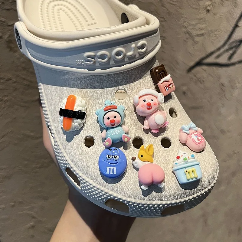 15pcs Miniso Loopy Shoes Accessories Cartoon Kawaii Hole Shoes Buckle Diy Decoration Removable Girl for Gifts