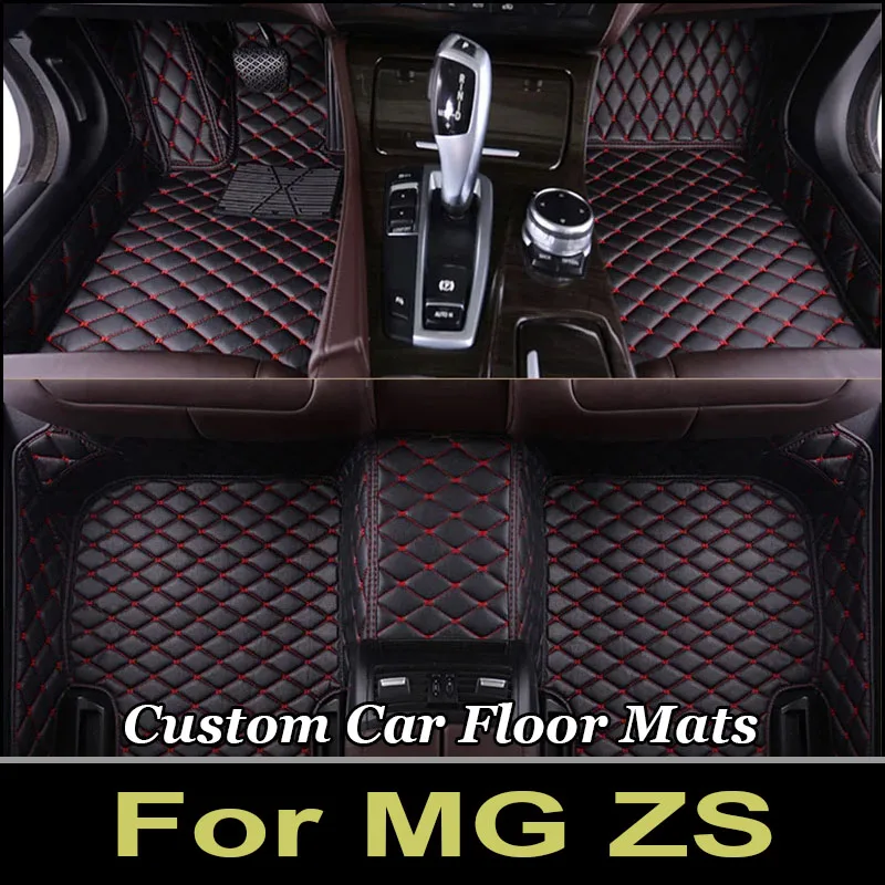 Non-hybrid Car Mats For MG ZS ZX ZST Astor ZS11 Crossover 2018~2022 Waterproof Floor Mats Push Button handbrake Car Accessories