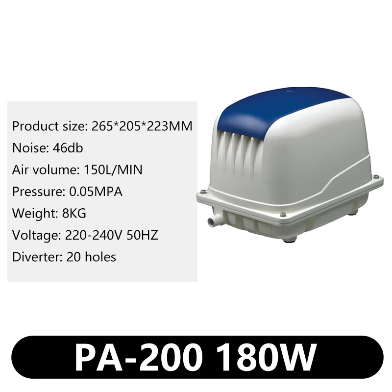 Jebao Jecod Luchtcompressor Luchtpomp PA-35 PA-45 PA-60 PA-80 PA-100 PA-150 PA-200 PA-250 Aquarium Zuurstof Machine Vis Aquarium - afbeelding 1