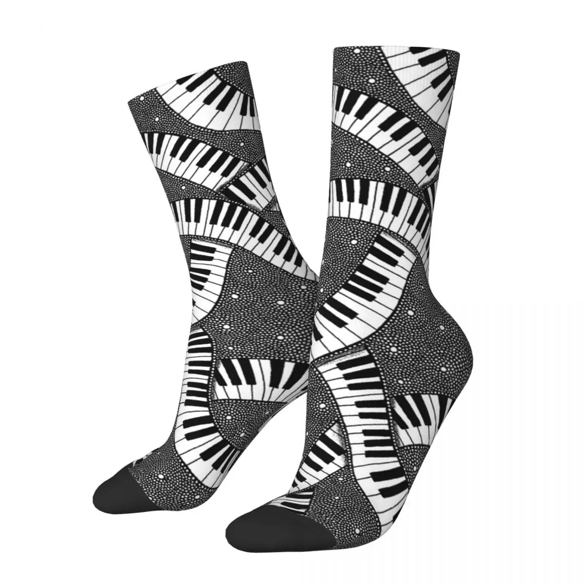 Pianist Piano Socks Harajuku High Quality Stockings All Season Long Socks Accessories for Man's Woman's Birthday Present