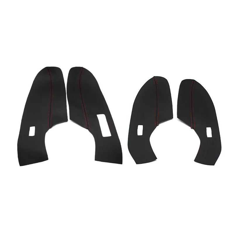 Housse d'accoudoir de porte en cuir à 4 portes uniquement, pour VW Polo 2011 2012 2013 2014 2015 2016, panneau d'accoudoir de porte de voiture, accessoires de couverture de peau