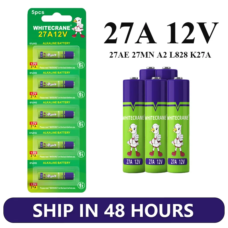 

27A 12V Alkaline Battery A27Batteries 27AE 27MN A2 L828 K27A for Remote Control Gamepad Flashlight Doorbell Toy Carded Wholesale