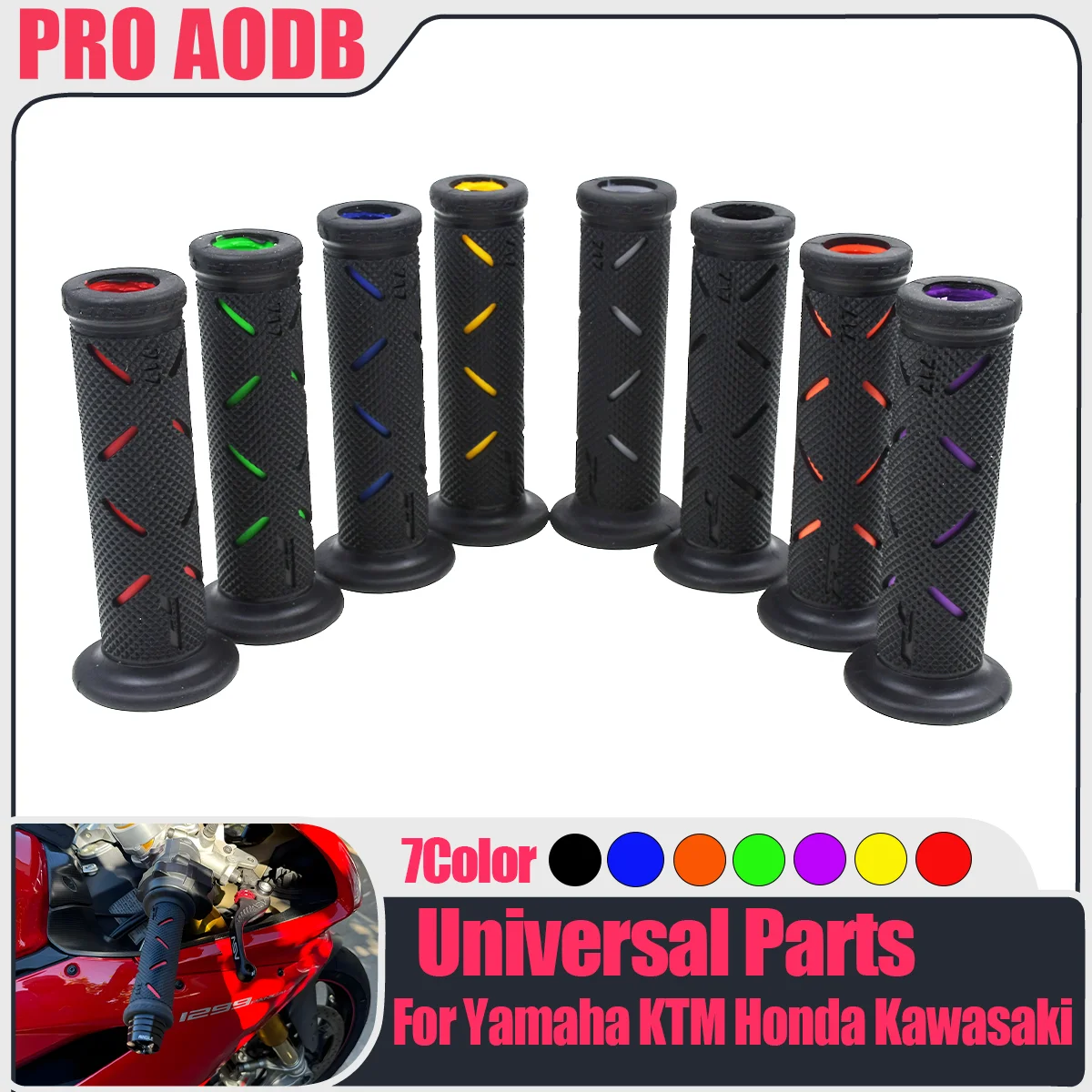 

For Honda Suzuki Ducati Benelli 22MM Motorcycle Grips Handlebar Rubber Modification Handles Universal Motocross Moto Accessories