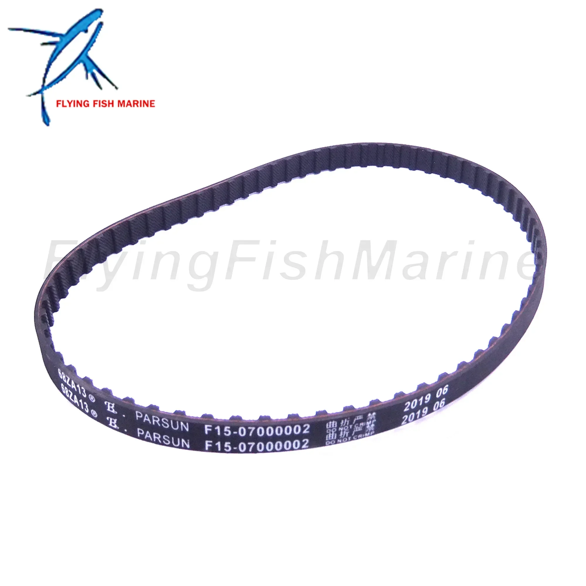 Outboard Engine 66M-46241-00 Timing Belt for Y Boat Motor F9.9 F15 4-Stroke, Marine 18-15137