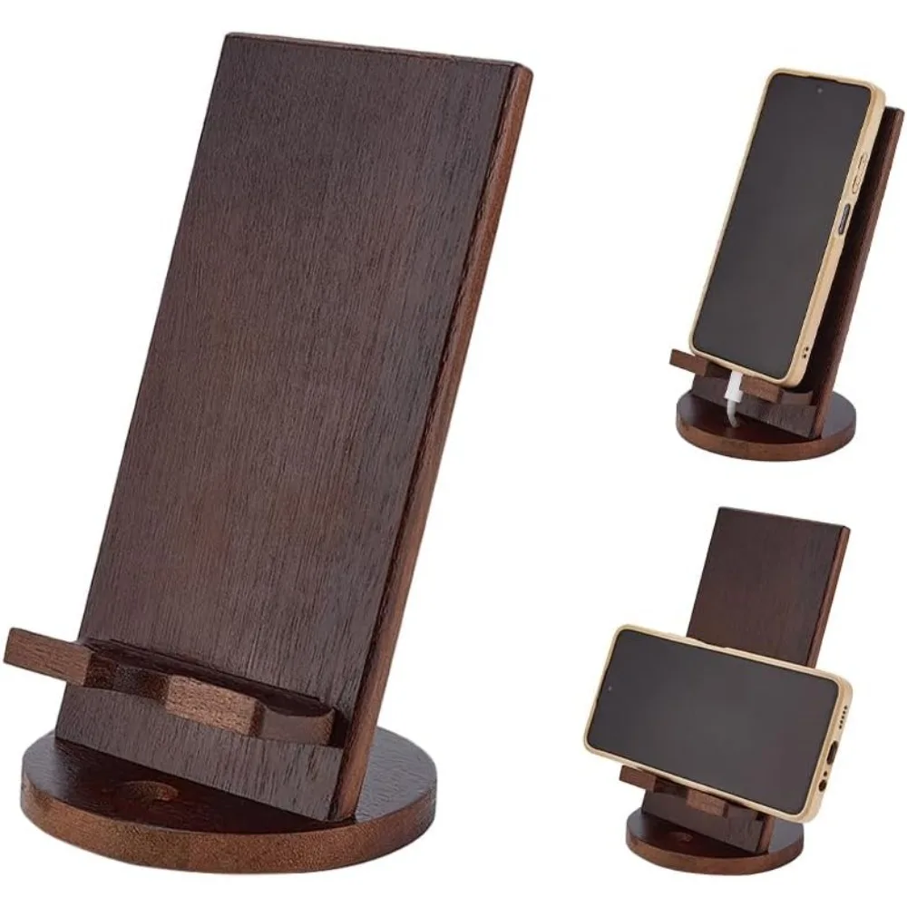 

Деревянная подставка для мобильного телефона, регулируемая складная деревянная подставка для телефона, настольный держатель для телефона с платным отверстием, офисный стол