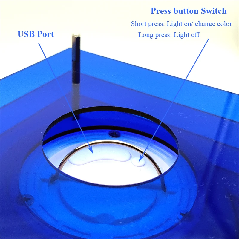 LOP مصباح الاكريليك الفني الجدول ضوء قابلة للشحن RGB جو المزاج أباجورة غرفة تزيين العناصر لتقوم بها بنفسك ضوء الليل