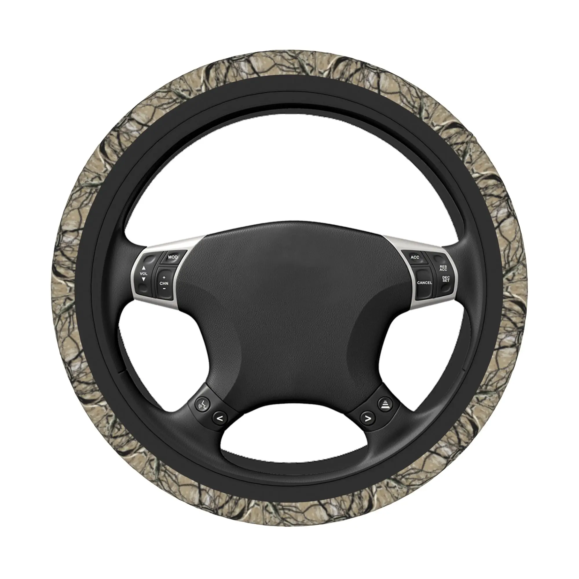 Hunting Camouflage Real Tree Car Steering Wheel Cover 37-38 Elastic  Auto Steering Wheel Protector Colorful Car Accessories - view 3