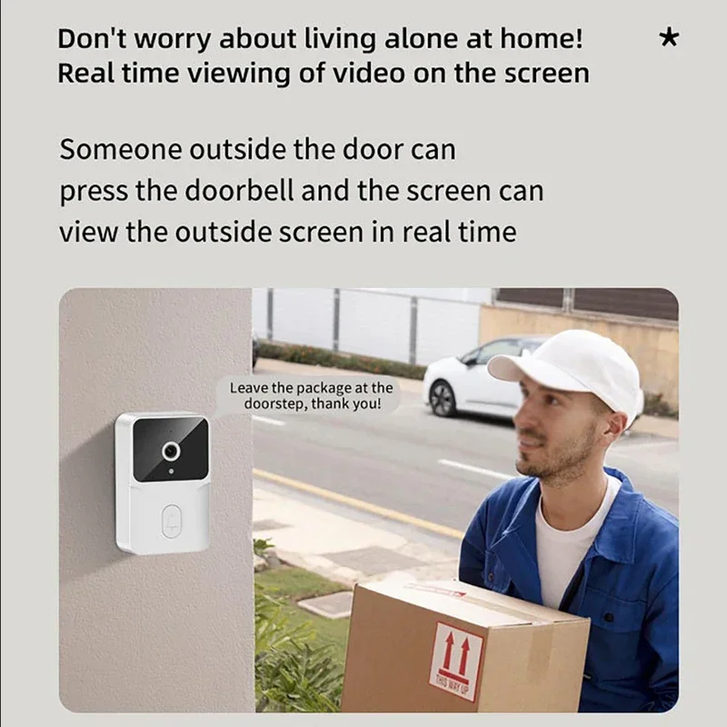 Wireless Video Intercom Doorbell 4.3-inch IPS Screen Smart Visual Doorbell Home Security System Night Vision Door Bell Camera