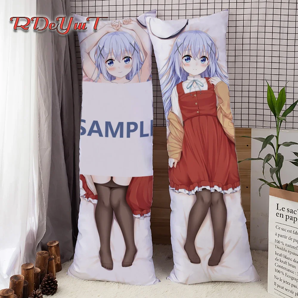 

Anime Kafuu Chino Dakimakura Otaku Hugging Body Pillowcases 2-Side Printed Pillow Cover 6 Sizes