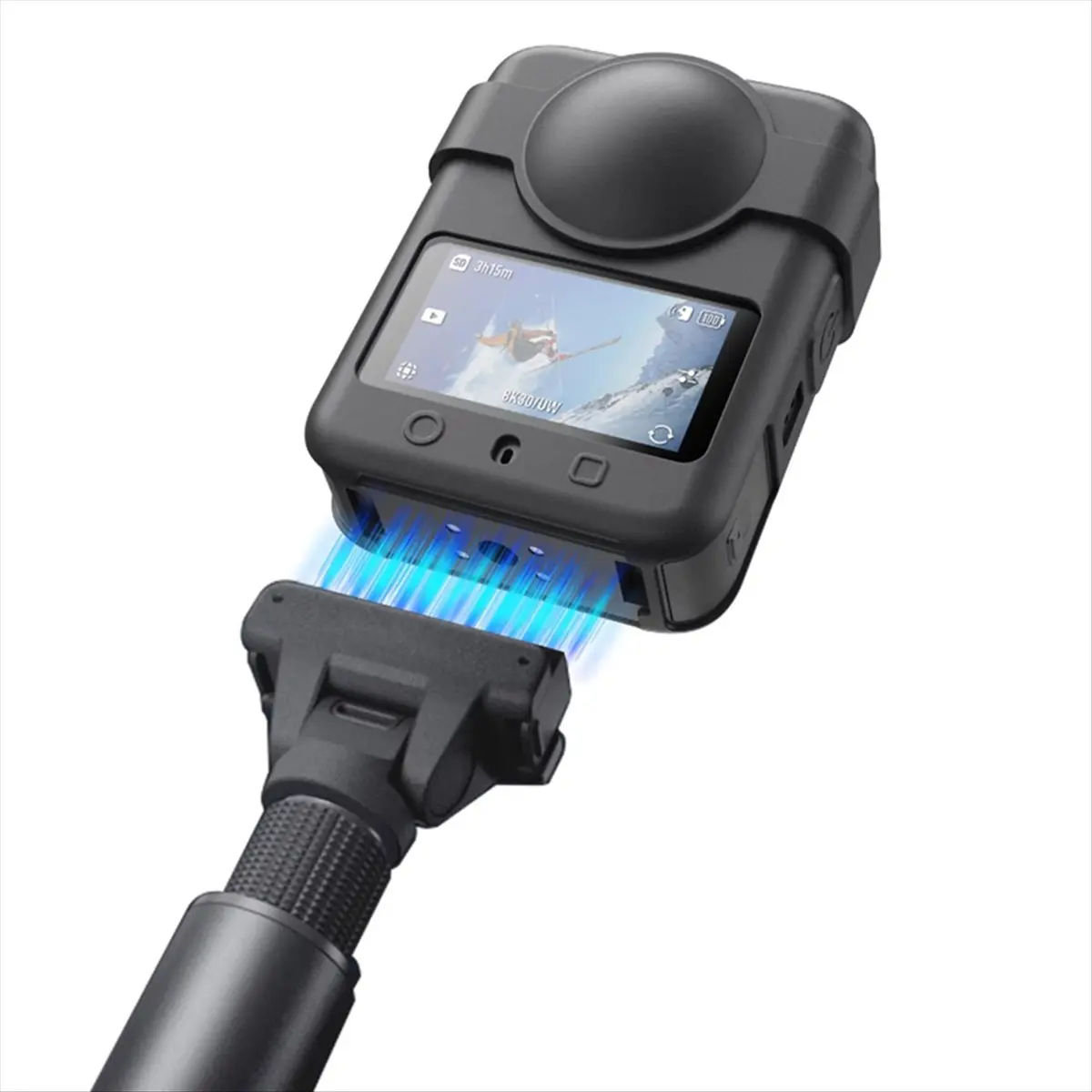 Punctual- Silicone Protective Case for DJI OSMO 360 Camera Lens Cap Anti-Fall Dust Silicone Cover with Lanyard for DJI OSMO 360