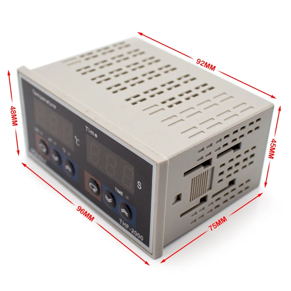 THF-2000 ترموستات كهربائي الوقت ودرجة الحرارة التحكم المتكامل شاشة ديجيتال PID تحكم K نوع التتابع/SSR AC85-265V #2