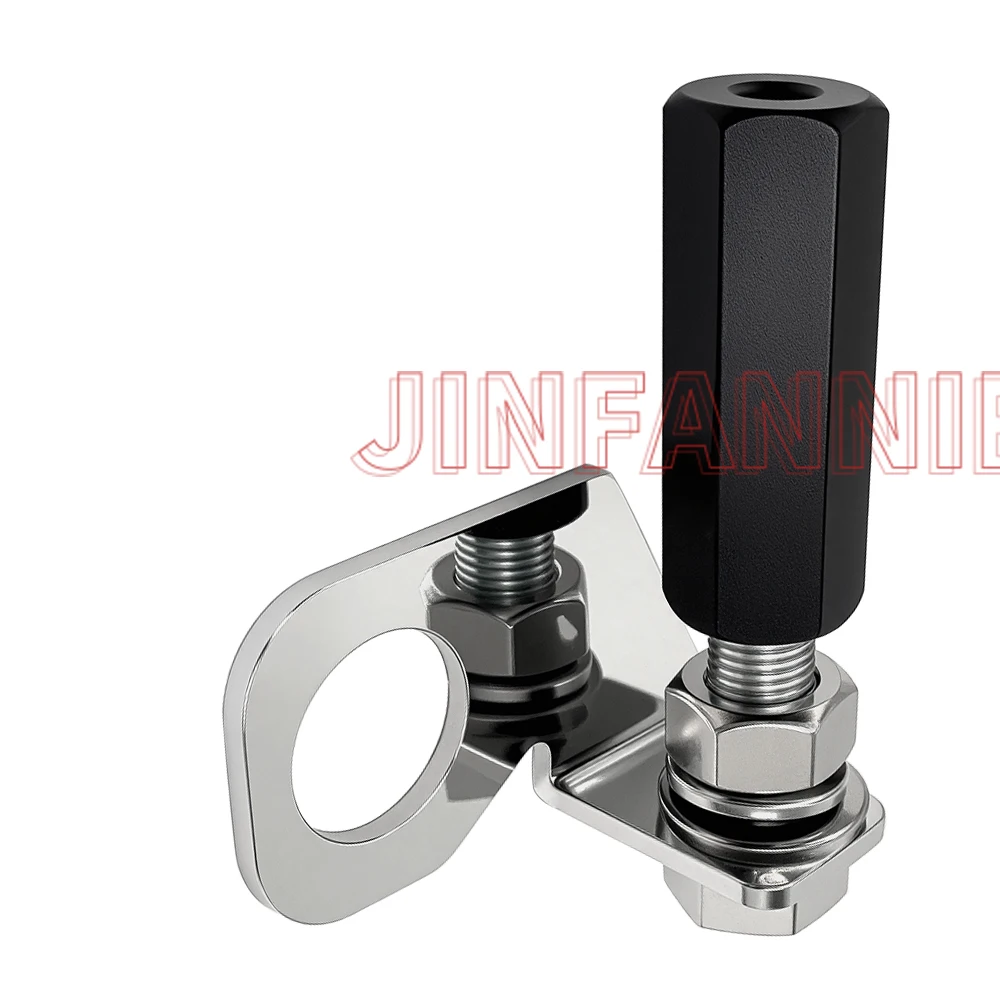 Rear Axle Whip Flag Mount Mounting Set Black for 1/4