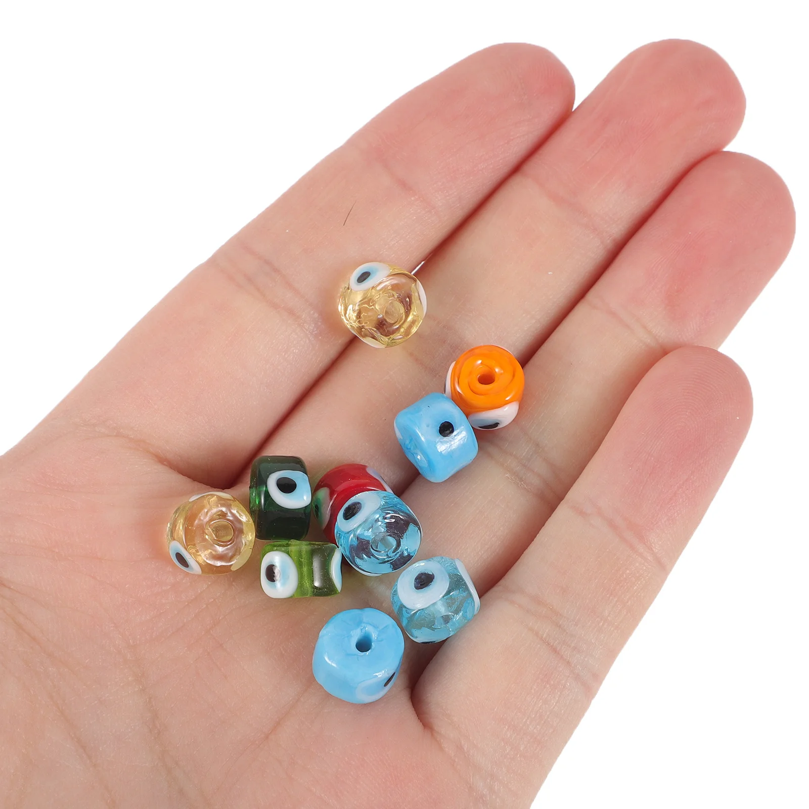 

10Pcs Glass Loose Beads Perfect for Rosary Cross Rose Bouquet Decorating Craft Making Exquisite Handmade Jewelry DIY Projects