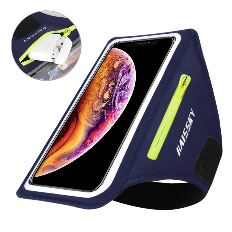 HAISSKY-Brassards de sport de course pour iPhone, Brassard de téléphone Bery Belt, Convient pour iPhone 16, 15, 14, 13, 12, 11 Pro Max, Xiaomi POCO,