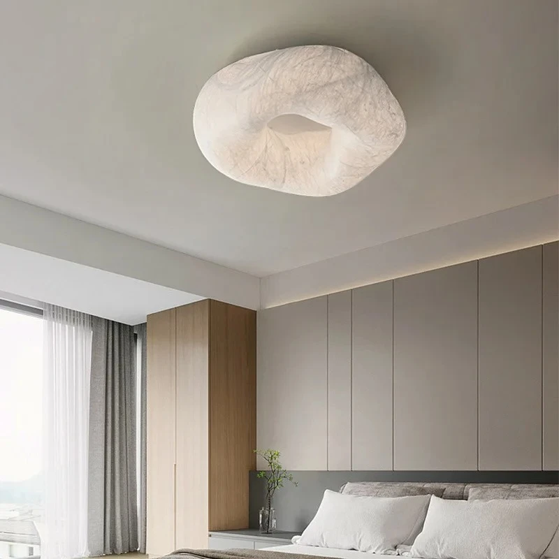 

Yunduo Silk Ceiling Lamp Bedroom Round Cloud Lamp For Children's Room Wabi Sabi Designer Art Bedroom Study Smart Dimmable Lamp