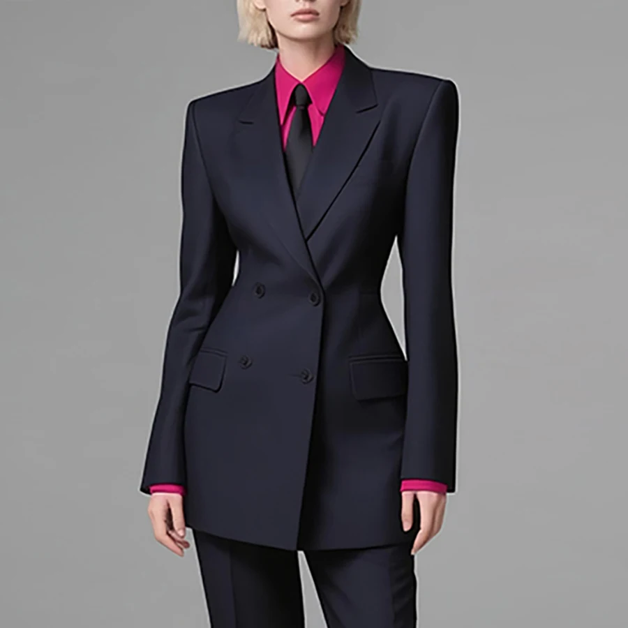

Женские офисные пиджаки, пальто на пуговицах, весна-осень-зима, новая городская женская роскошная верхняя одежда, куртка с длинными рукавами для женщин