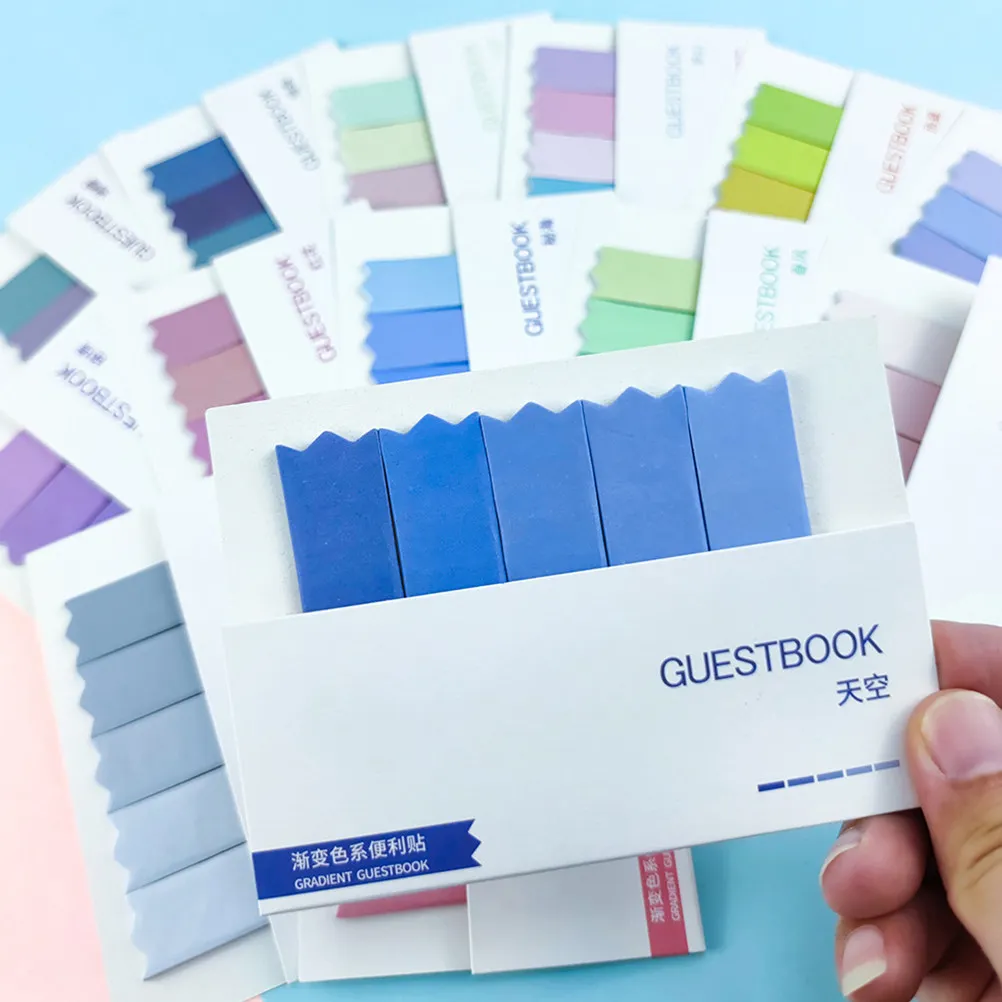 10Pcs High-Grade Writable Page Marker Tabs Self-Adhesive Colorful Book Tabs for Notebooks Office School Home Use Sticky Memo Pad