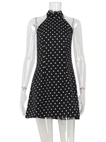 CNYISHE Dot Prints Halter Backless Sleeveless Elegant Party Outfits Women Dresses Summer Sheath Fashion Female Bodycon Trendy - Image 6