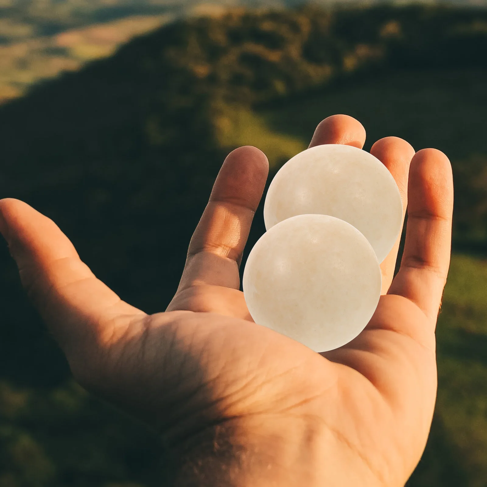 

1Set Portable Jade Hand Massage Balls Smooth Small Round Hand Exercise Ball for Palm Circulation Handballs Jade Massage Balls