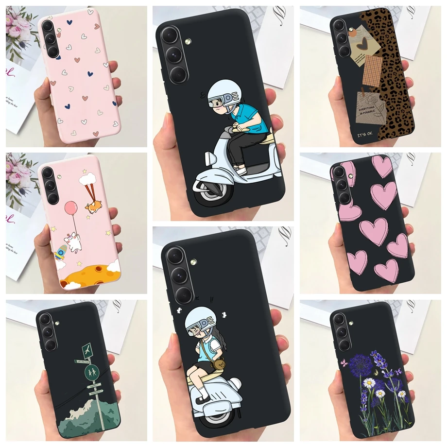 Paar Liebe Herz Stoßstange für Samsung A55 5G Fall weiche ultra schlanke matte Silikon Telefon abdeckung für Samsung Galaxy A55 A556B Fundas