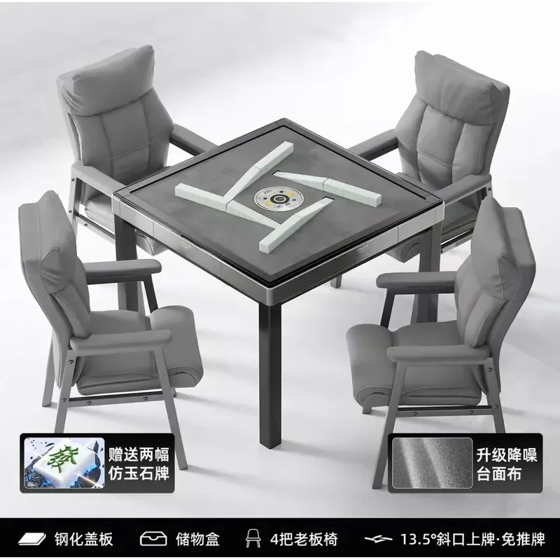 Rotary roller coaster mahjong machine Fully automatic bass folding heating chess and card room mahjong machine can