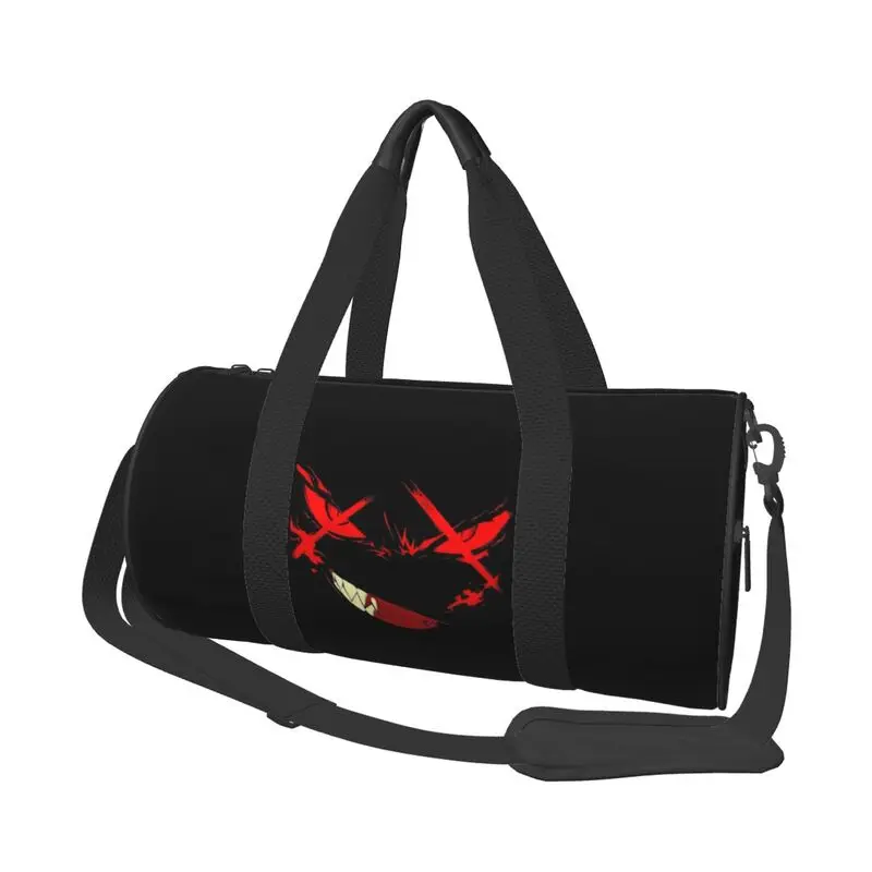 Evil Head Print Round Travel Duffel Bag Funny Large Capacity Fitness Bags Unisex Portable Waterproof Sports Gym Yoga Bag