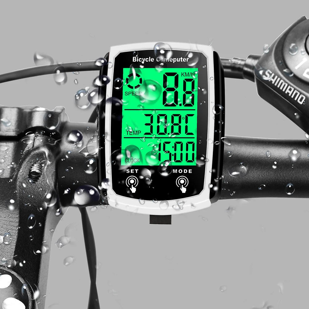 Wired Meter Bicycle Computer Speedometer Waterproof Bike Kilometer Counter Temperature Display Cycling Odometer Stand