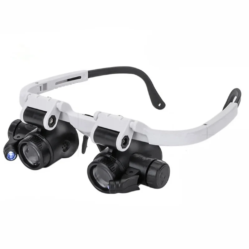 

Adjustable Dual Polished Crystal Acrylic Lens Jewelry Watch Repair Magnifier Glass Head Eye Loupe Measurement Tools