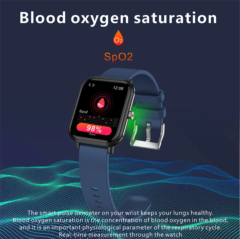 Original 5ATM Swim Smart Watch Body Temperature Monitor Music Control Sport Waterproof Smart Watch for Men Women Smartphone 2024