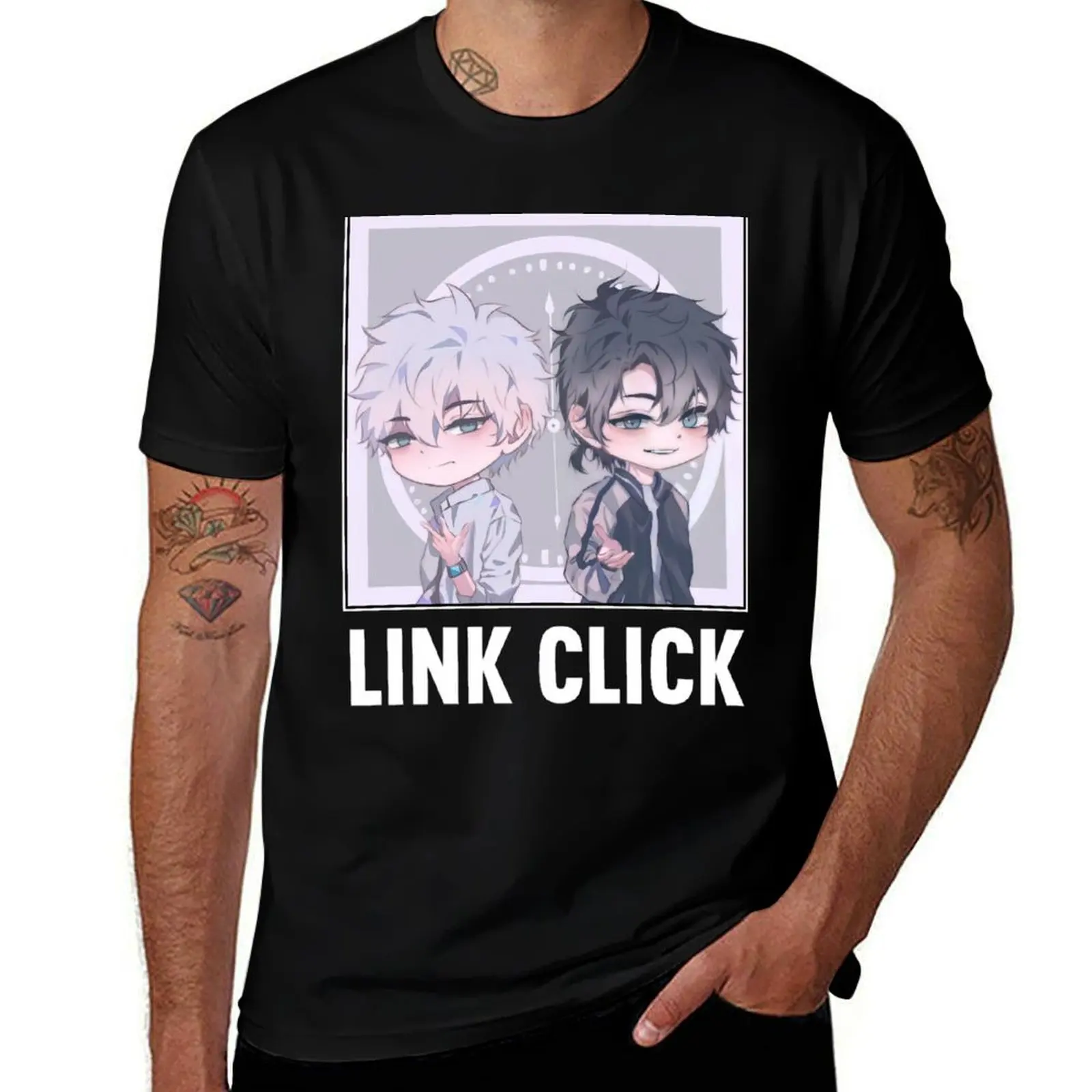 Link Click T-Shirt tops basketball graphic tees cute clothes anime designer t shirt men