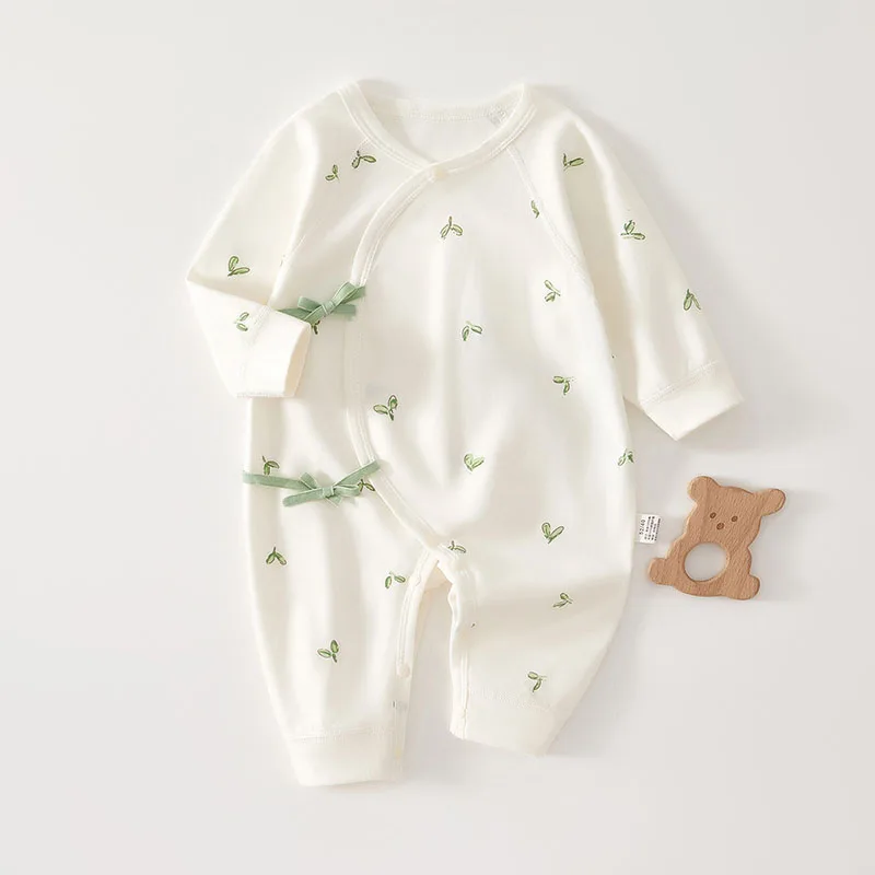 0-6M Autumn Baby Rompers Sweet Moon Stars Newborn Girls Jumpsuit Thin Ventilate Infant Clothes Toddler One Piece