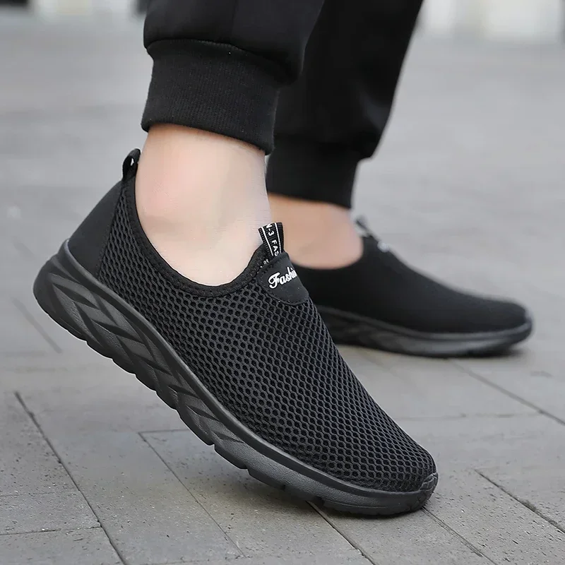 YRZL Shoes for Men Slip on Casual Breathable Mesh Outdoor Non Slip Lazy Shoes Lightweight Comfortable Men Shoes