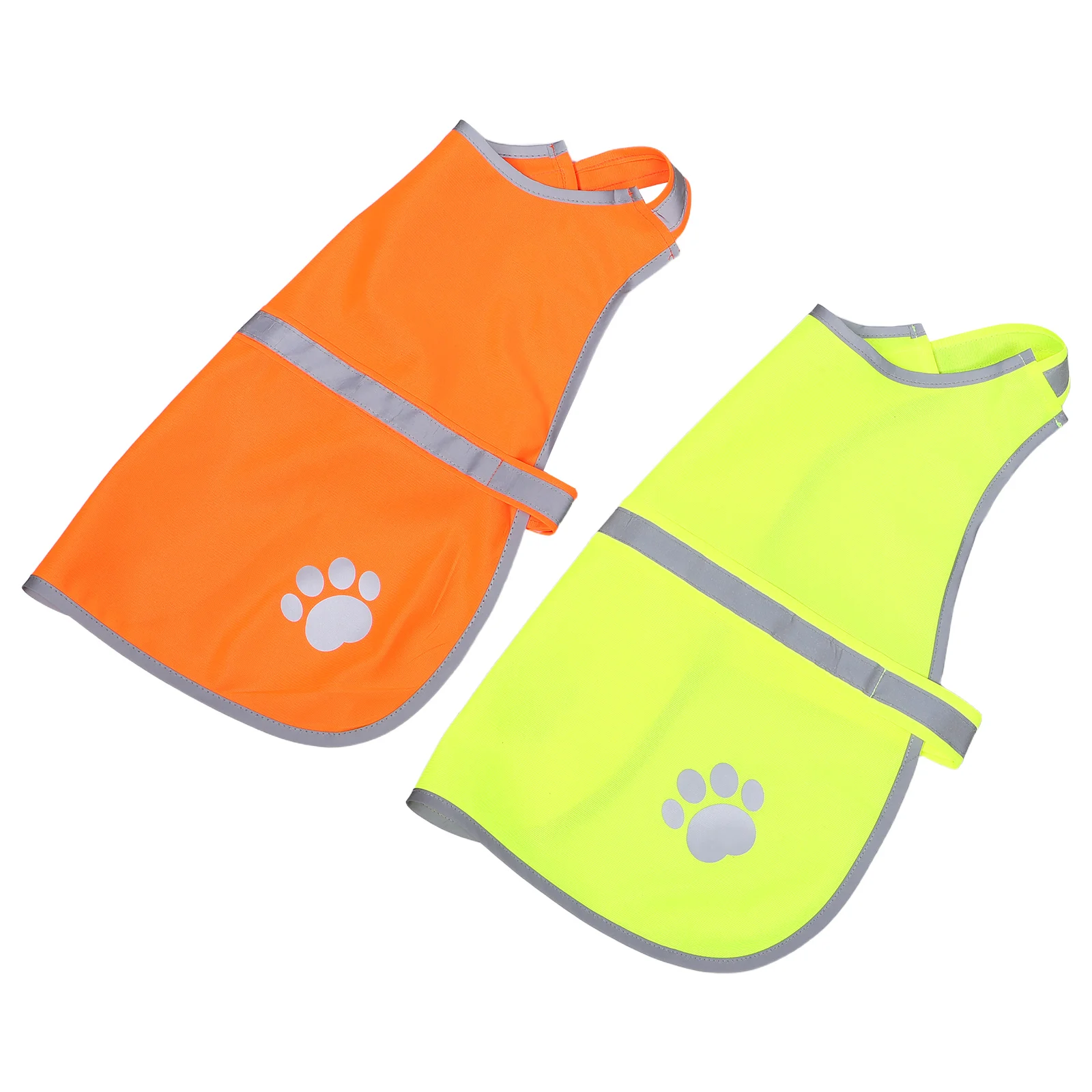 

2 Pcs Pet Night Vest Reflective Clothing Walk The Dog Safety Adjustable Polyester for Dogs