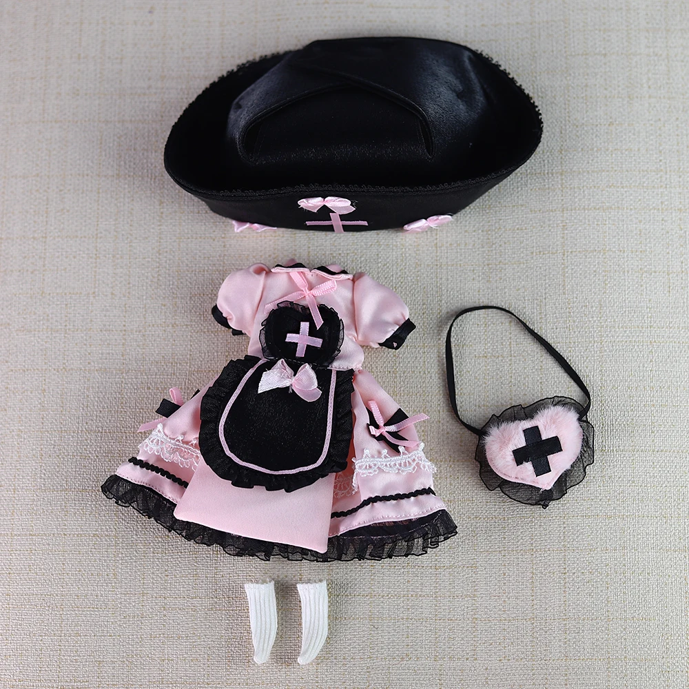 ICY DBS Blyth Skirt 1/6 BJD Cute Nurse Dress Including Socks Bag Anime Girl Toy Gift SD