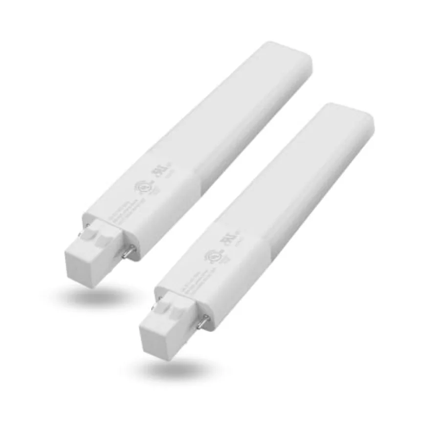 GX23 Base LED Bulbs, 6W 13W CFL Equivalent Slim 2-Pin PL Horizontal LED Light, K Cool Light, 360° Beam, 120 277V Plug-and-Play,