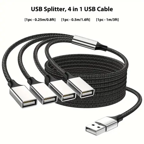 Hannord USB Type-c 허브 분배기 확장 OTG USB C 어댑터 4 포트 고속 전송 휴대용 변환기 PC 노트북 Macbook