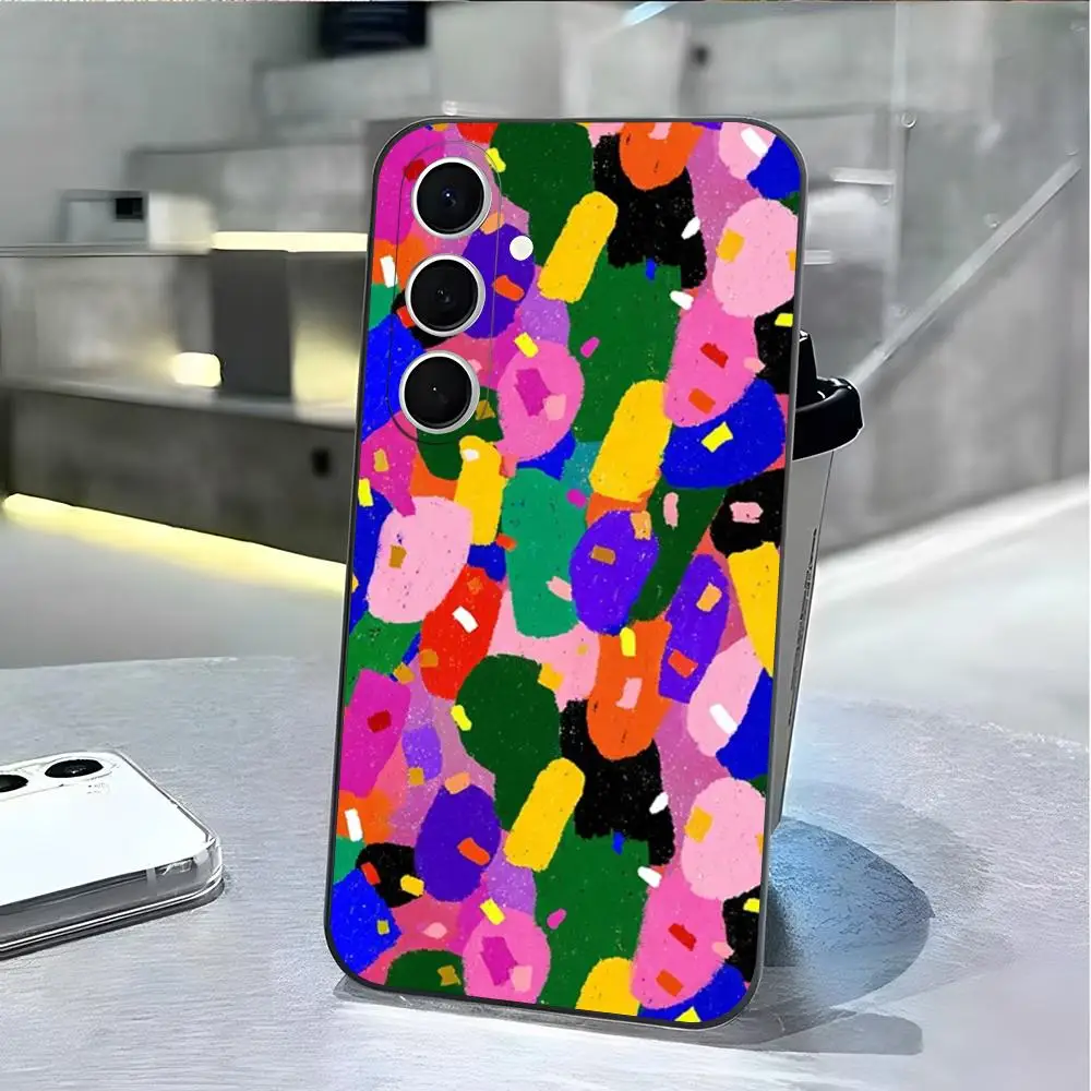 Memphis Confetti Phone Case For Samsung S26 S25 Edge S24 S23 S22 Ultra Plus Fe A57 A37 A17 A27 5G Silicon Cover